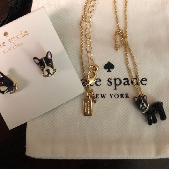 NEW Kate Spade Ma Cherie Antoine Dog jewelry set